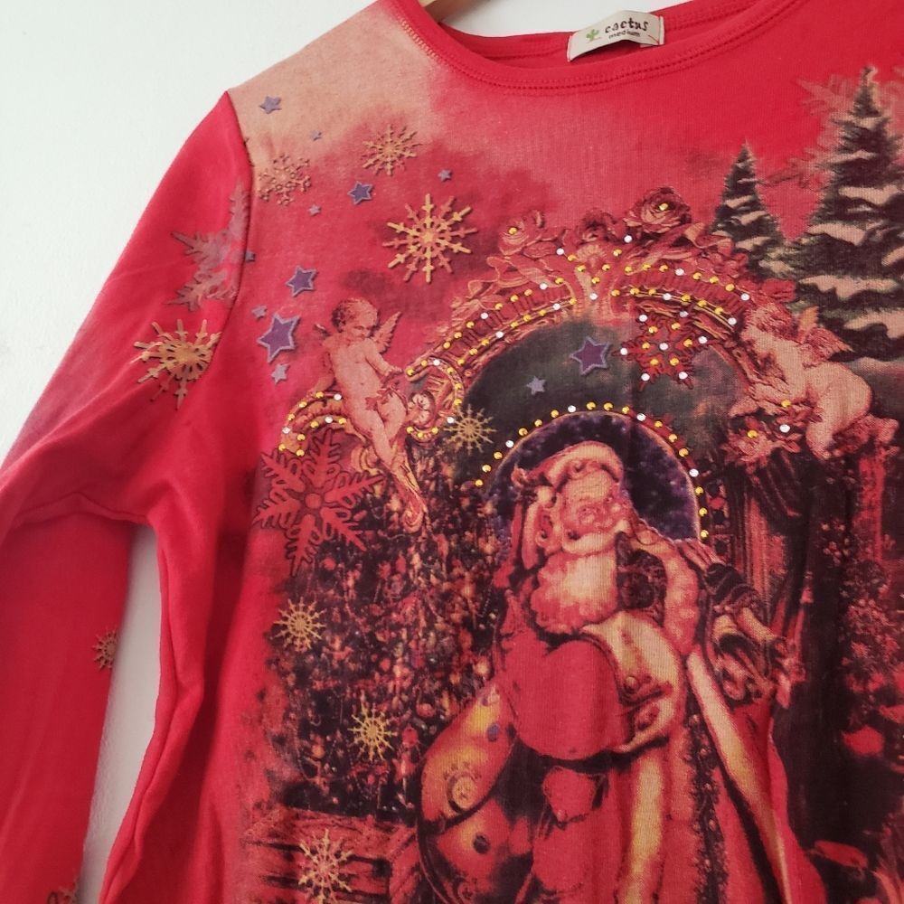 Cactus Christmas Tee Red M - Picture 5 of 5